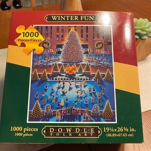 Winter Fun 1000 Pieces Dowdle Folk Art Puzzle